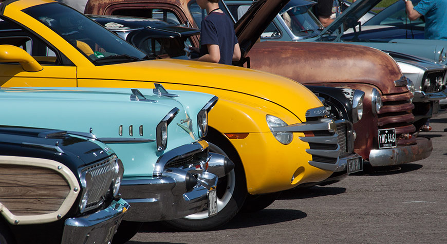 Picture of classic car show