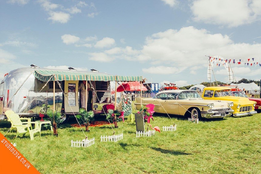 Picture of classic car show